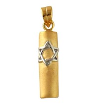 Gold Filled Star of David Mezuzah Pendant